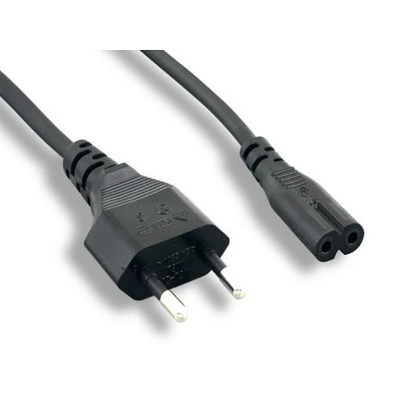 UPC: 0889028035641 | Monoprice 3-Prong Power Cord – 6 Feet – Black CEE 7/16 (Europlug) to IEC 60320 C7 (non-polarized) 18AWG  For Laptop Power Supply  Gaming Console  etc