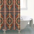 thumbnail image 4 of Red Ethnic Geometric Pattern Shower Curtain 72"x84" ,Bathroom Decorative Shower Curtains Set with 12 Hooks,Modern Waterproof Washable Shower Curtain, 4 of 6