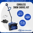 thumbnail image 5 of Snow Joe 24V Cordless Snow Shovel Kit, Driveway Winter Snow Removal, Blue, 24V-SS13-XR, 5 of 13