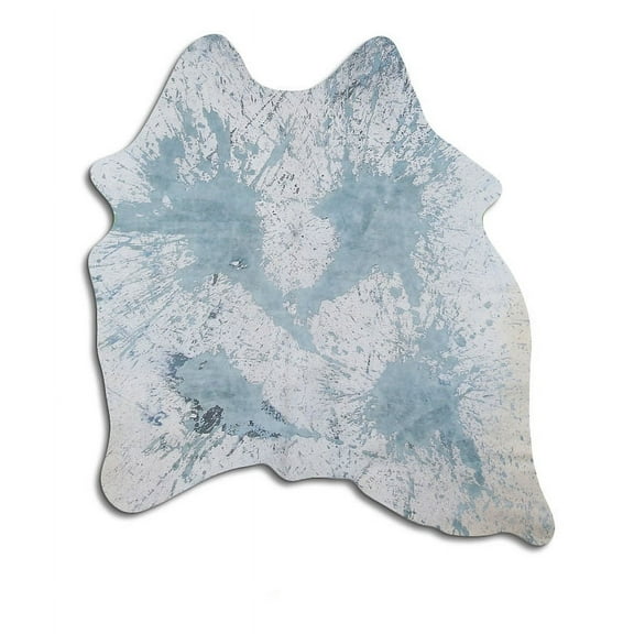 Ethics cowhide rugs for sale DISTRESSED ACQUA BLUE rug