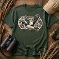 thumbnail image 6 of Flying Mallard Duck Camo T-Shirt Vintage Waterfowl Hunting Retro Graphic Tee Unisex Cotton, 6 of 9