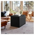 thumbnail image 7 of SONGMY 100 Gallon Resin Deck Box, Waterproof Outdoor Storage Box with Lockable Lid for Garden Tools, Patio Cushions (Black), 7 of 7