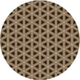 thumbnail image 1 of Ahgly Company Machine Washable Indoor Round Transitional Black Brown Area Rugs, 3' Round, 1 of 7