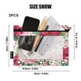 thumbnail image 2 of 2 Pack Flip Folders with Clear PVC Window Binder Pouches 3-Ring Binder Organizer for Office & Home Red Flowers and Leaves, 2 of 6