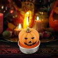 thumbnail image 4 of RnemiTe-amo Halloween Window Candles,Halloween Party Supplies Pumpkin Candles Halloween Plastic Arts Candles 6pc, 4 of 7