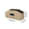 thumbnail image 3 of Leather Car Seat Organizer with Cup Holder & Paper Towel Case - Hangable Storage Box for Car Backseat, Interior Decoration Accessory, 14.17x6.29x3.54in, 3 of 6