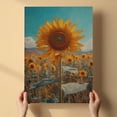 thumbnail image 3 of Sunflower Flower Canvas Wall Art 8x12 inches - Watercolor Vintage Sunflower Flower Wall Art Canvas for Farmhouse Bedroom Decor, 3 of 5