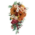 thumbnail image 5 of balikha Bridal Bouquet Artificial Flowers Cascading Rustic Retro Design Wedding Bouquet for Bride Bridesmaids for Home Decor Ceremony, 5 of 9