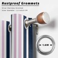 thumbnail image 6 of Outdoor Curtains for Patio Waterproof, Navy Blue Pink Striped Windproof Pravicy Outside Porch Blackout Curtain, Modern Minimalist Ombre Lines Sun Blocking Curtains for Cabana 2 Panels 54"x84", 6 of 9