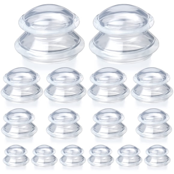 Syhood 16 Pcs 4 Sizes Cupping Therapy Set Silicone Cupping Massage Cups Professional Therapy Studio and Household Set for Cellulite Reduction Body Myofascial Muscle Nerve Joint Pa