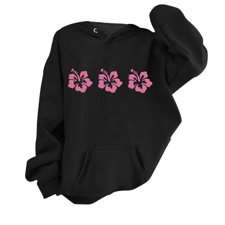 

TIREOW Kid s Daily Sweatshirts Girls Fall Flower Stamping Hoodie Long Sleeved Round Neck Casual Hundred Padded Sweatshirt Autumn Winter Outdoor Thermal Clothes