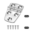 thumbnail image 3 of Door Hinges, 2 Pack 2.24" x 1.5" - 316 Stainless Steel Marine Hinge, Bearing Boat Hinge for Yacht Deck (Silver), 3 of 6