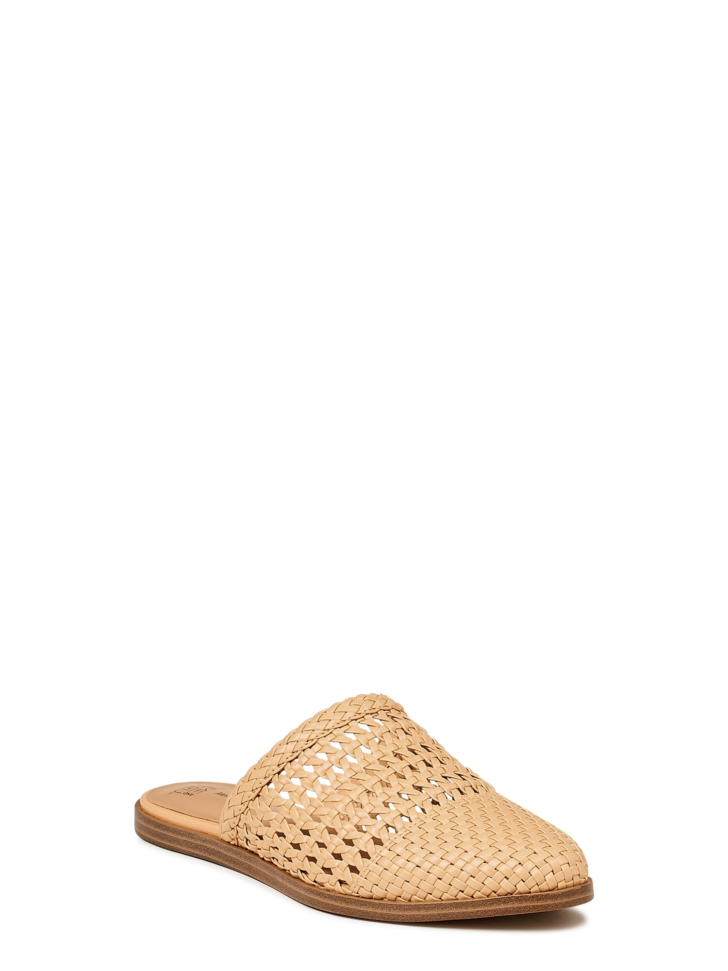 Time and Tru Women's Flat Woven Mules