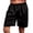 Black, variant on Fusipu Men Boxers Solid Color Plus Size Loose Mid Waist Summer Briefs for Sleeping