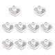 thumbnail image 1 of EeaseMX 10 colgantes de aleación con forma de corazón y tallado de doble cara, accesorio para hacer joyas, para collares y pulseras (plata antigua)., 1 of 7