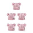 thumbnail image 3 of sweethay Sombrero Fried Twist Multicolor Tejido mixto Sombreros Forro cómodo Gorras Hermoso regalo para niños Rosa Rosado 5Conjunto, 3 of 6