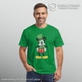 thumbnail image 2 of Men's Mickey & Friends St. Patrick's Day Retro Portrait Graphic Tee Kelly Heather 2X Large, 2 of 8