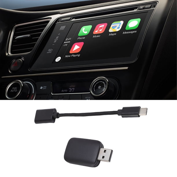 Para El Adaptador Inalámbrico de Auto, ABS para Adaptador de CarPlay Con Cable USB A Tipo C Para El Automóvil