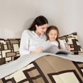 thumbnail image 5 of Feelyou Vintage Square Adult Twin Comforter Sets, Brown Abstract Ombre Bedding Set, 2pcs, 5 of 8