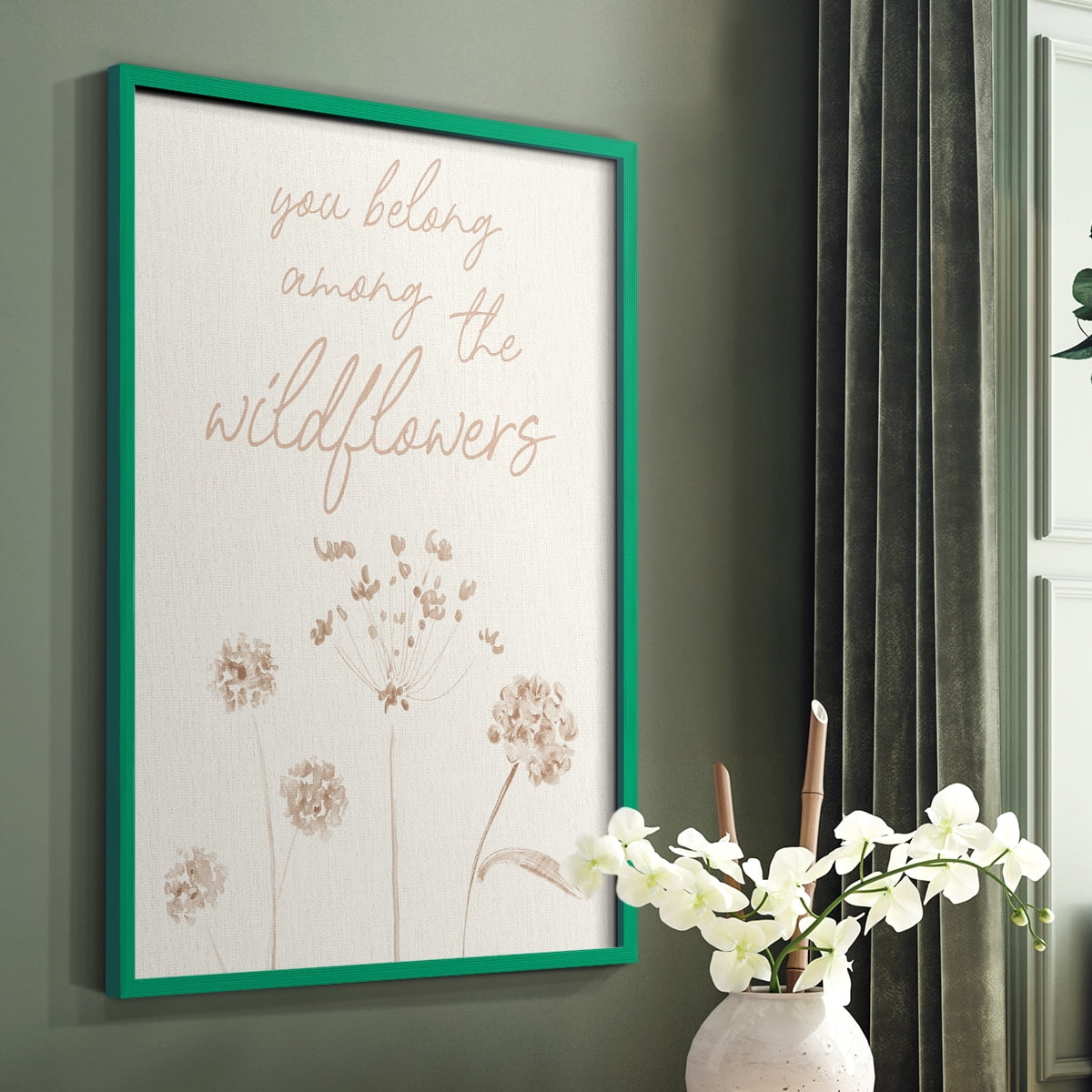 Wildflowers Framed Print - Solid Wood in Single Picture Frame Solid Wood 2 Framed Print