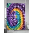 thumbnail image 5 of Abstract Ethnic Tie Dye Art Shower Curtain, Watercolor Colorful Bathroom Decor Curtains Set with Hooks, Waterproof Fabric Home Accessories， Stall 36 X 72 Inch, 5 of 6