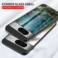 thumbnail image 5 of Feishell Creative Marble Pattern Tempered Glass Phone Case for Google Pixel 8, for Women Men, Shockproof Anti-Scratch Ultra Thin Lightweight Protective Case for Google Pixel 8,C, 5 of 11