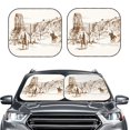thumbnail image 2 of Saiise Western Desert Cowboys for Foldable Car Sun Shades (2-Pack) Offer Sun Protection with an Easy-fold Design for Convenient Windshield Shading-Large, 2 of 6