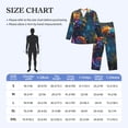 thumbnail image 4 of Fotbe Neon Seahorse Underwater Realm Pattern Long Sleeve Pajama Set for Men,Sleepwear Set,2-piece Loungewear Set,Soft PJs Comfy Nightwear with Pockets-XX-Large, 4 of 7