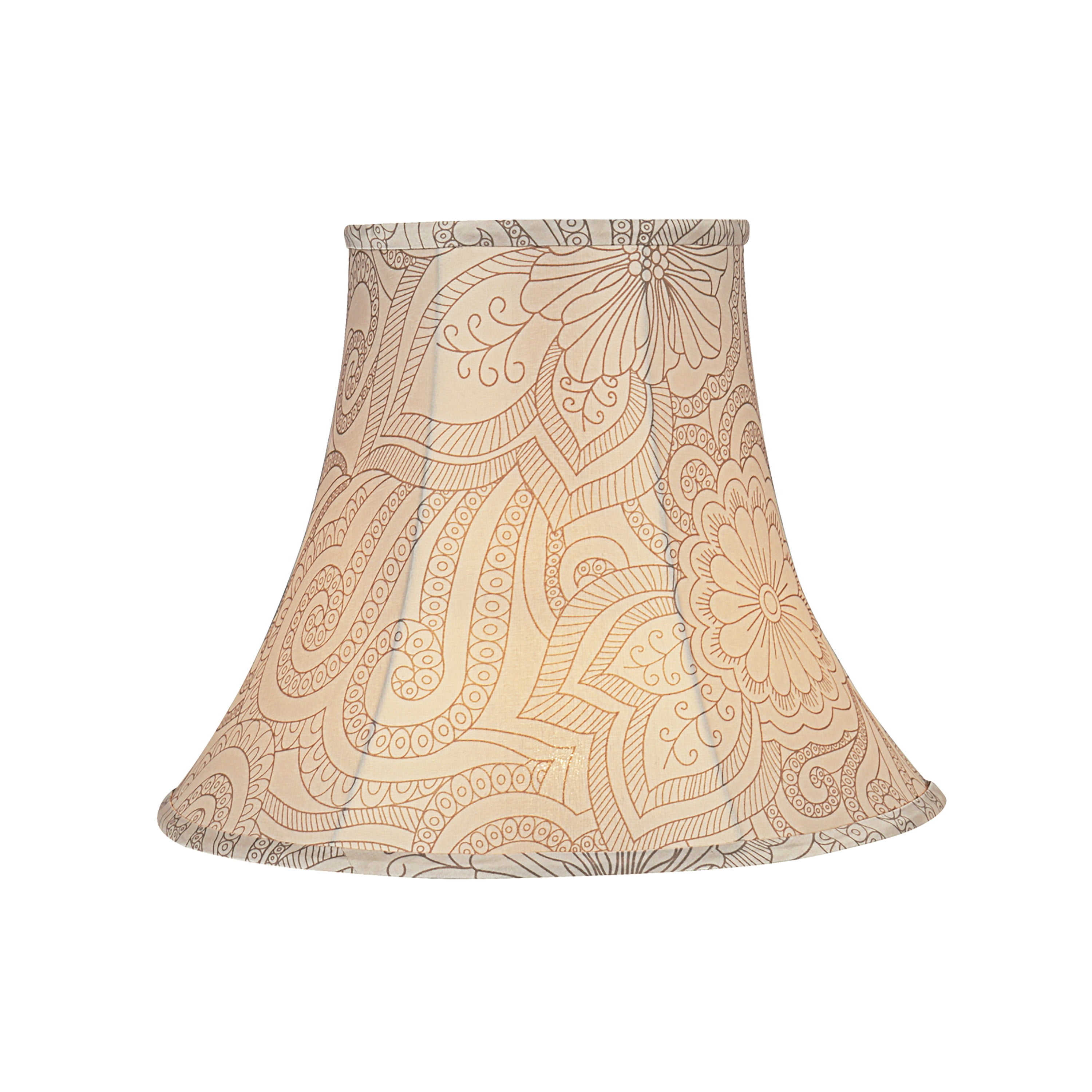 Aspen Creative 58055 Transitional Bell Shape UNO Construction Lamp Shade in White & Grey, 14" Wide (7" x 14" x 11")