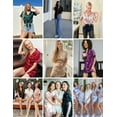thumbnail image 5 of Fanient Silk Satin Pajamas for Women Set Short Sleeve Button Down Sleepwear Set 2-Piece Women's Silk Pajamas Short Set, 5 of 5