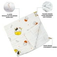 thumbnail image 2 of 6 Pack Muslin Burp Cloths Baby Burp Clothes for Boy Girls 100% Cotton Large 20''X10'' 6 Layers Thicken Super Soft Absorbent, 2 of 6