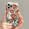 thumbnail image 1 of Airbags-funda cuadrada de flores para iPhone, carcasa trasera suave para modelos 12, 11, 12, 13, 14 Pro Max, XR, X, XS, 6S, 7, 8 Plus, SE 2022, 2020, 1 of 4