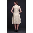 thumbnail image 2 of Bimba Robe d'Été Droite Sans Manches pour Femmes, Jaune, à Imprimé Floral de Roses, Longueur Genou - Petit, 2 of 6