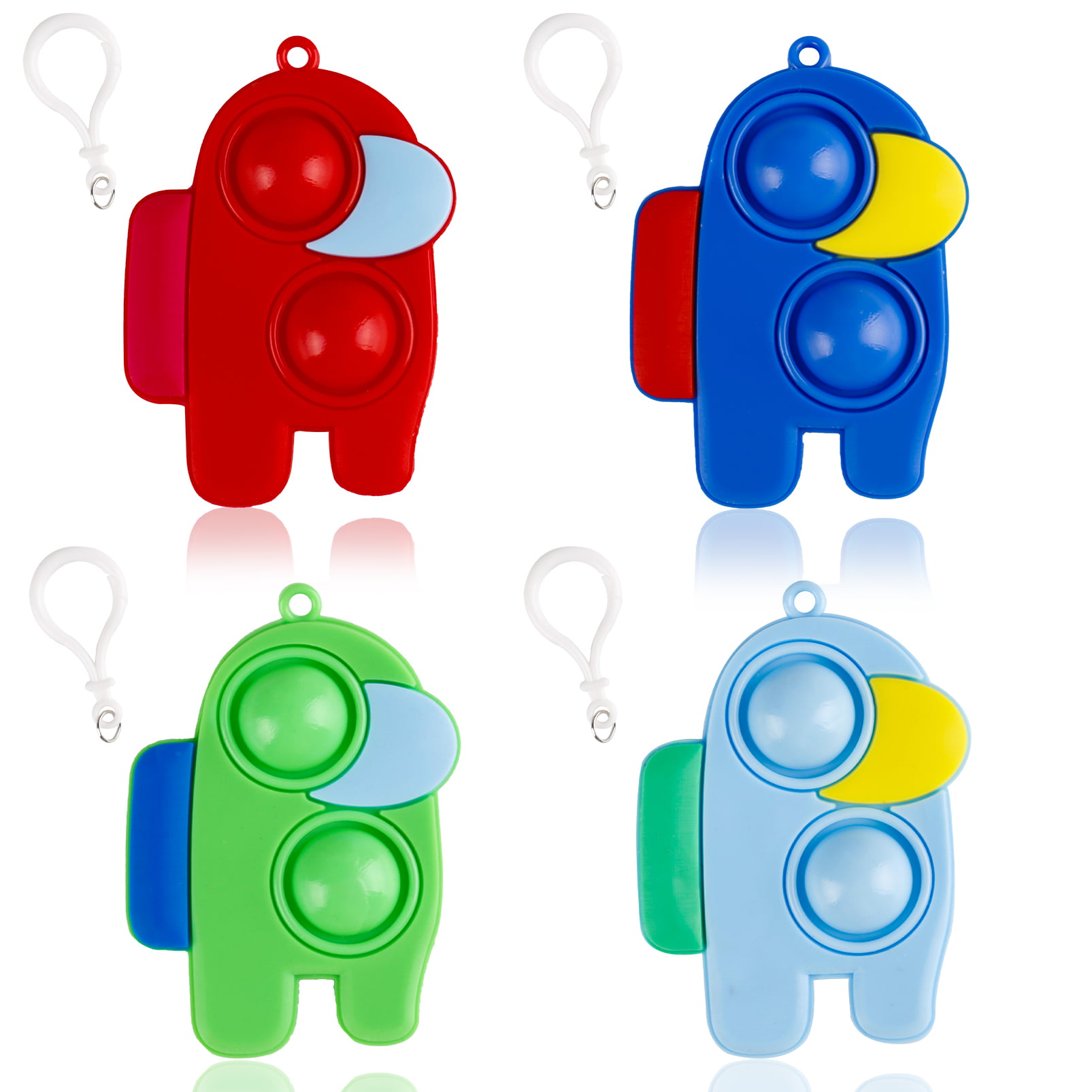 Sensory Simple Dimple Fidget Toy Press Cute Bubble Autism Stress Relief Keychain 