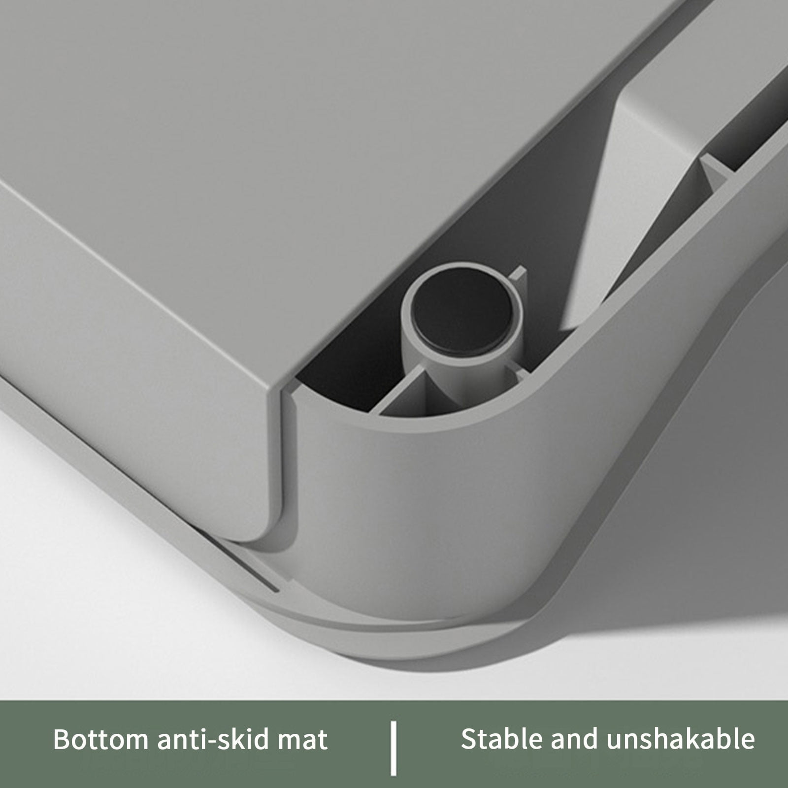 Drawer Organizer for Kitchen Utensils | 11-Knife Capacity Silverware Tray | Detachable Gray Plastic Storage Box (16.53x8.07x2.05 in)