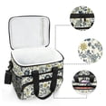 thumbnail image 6 of FORMRS Insulated Cooler Bag 24 Cans Capacity Soft Leakproof Lunch Box with Side Pockets, Light Floral, 6 of 7