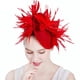 thumbnail image 1 of Diadema de cabellero Salvador con Plumas de 1920 para Boda Cóctel rojo, 1 of 10