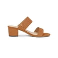 thumbnail image 3 of BLISSFUL STEP Women's Shoes Dual Straps Mid Block Heel Slide Sandals Orange 6, 3 of 7