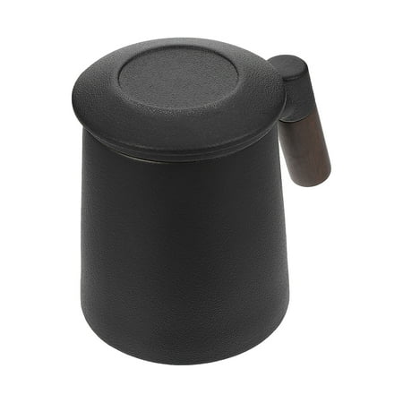 

1 Set Ceramic Wood Handle Mug Cups Coffee Cup Tea Infuser Tea Cup Tea Gift
