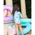 thumbnail image 3 of Disney Princess The Little Mermaid Ariel Half Zip One Piece Bathing Suit UPF 50+ Toddler to Big Kid, 3 of 5