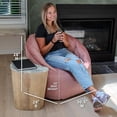 thumbnail image 3 of Milano Plush Desert Rose Beanbag Chair, 3 of 8