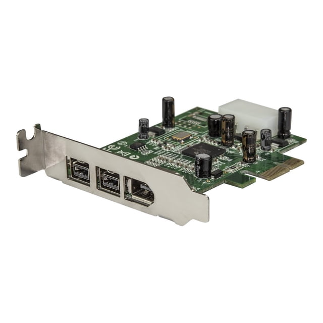StarTech.com 3 Port 2b 1a Low Profile 1394 PCI Express FireWire Card Adapter - FireWire adapter - PCIe low profile - FireWire 800 - 2 ports + 1 x FireWire