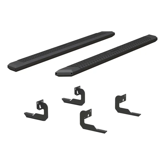 ARIES AdvantEDGE 5-1/2" x 85" Black Aluminum Side Bars, Select Ford F-150 Step Nerf Bar Kit