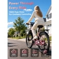 thumbnail image 5 of ECLIO 26 inch Adult Electric Bike, 750W Peak Commuter Ebike,Step-thru Electric Commuter Bike for Woman, Electric Mountain Bike 50 Mile Range, 20 mph, 7-Speed,UL2849 Pink, 5 of 13