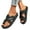 Black, variant on Women's Hollow Mesh Slide Sandals Toe Loop Summer Beach Flip Flops Orthopedic Flat Shoes