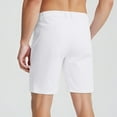 thumbnail image 4 of Men's Casual Shorts 7" Lightweight Golf Shorts for Men Stretch with Pockets Quick Dry Breathable Work Shorts White L, 4 of 4