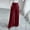 Wine women's high waisted wide leg trousers a1, variant on Cagogo Women's High Waisted Wide Leg Trousers with Pockets Button Elegant Long Palazzo Pants for Party Work Office Casual Beach Wear, Wine 2XL