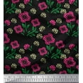 thumbnail image 1 of Soimoi Polyester Crepe Fabric Leaves & Floral Artistic Decor Fabric Printed Yard 52 Inch Wide, 1 of 5