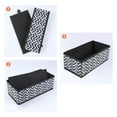 thumbnail image 3 of REGALWOVEN 1 Pack Fabric Storage Bins, Collapsible Closet Organizers for Shelves, Perfect for Storing Clothes Books Wavy Pattern Black 11*5.5*3.9, 3 of 6