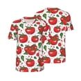 thumbnail image 6 of Rocae Hand Drawn Tomatoes for Breathable Men's Baseball T-Shirt Fashionable Casual Baseball Jersey, Moisture-wicking Sportswear XX-Large, 6 of 9